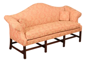 Kittinger Chippendale Style Mahogany Camel-Back Sofa Historic Newport Reproduction