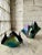 Contemporary Pair of Contemporary Iridescent Napkin Vases by Ron Le Jueau For Sale - Image 3 of 12