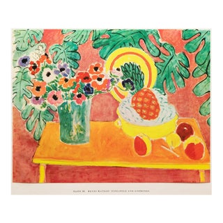 1950s After Henri Matisse "Pineapple and Anemones", First Edition Period Full-Color Print For Sale