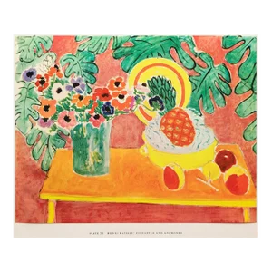 1950s After Henri Matisse "Pineapple and Anemones", First Edition Period Full-Color Print