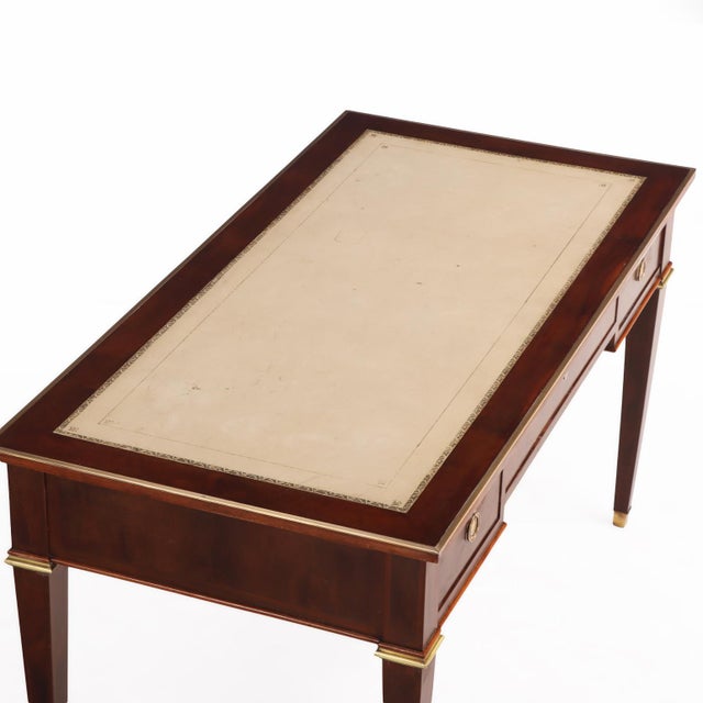 Maison Jansen Directoire-Style Mahogany Bronze-Mounted Writing Desk in the Manner of Maison Jansen, C. 1940. For Sale - Image 4 of 5