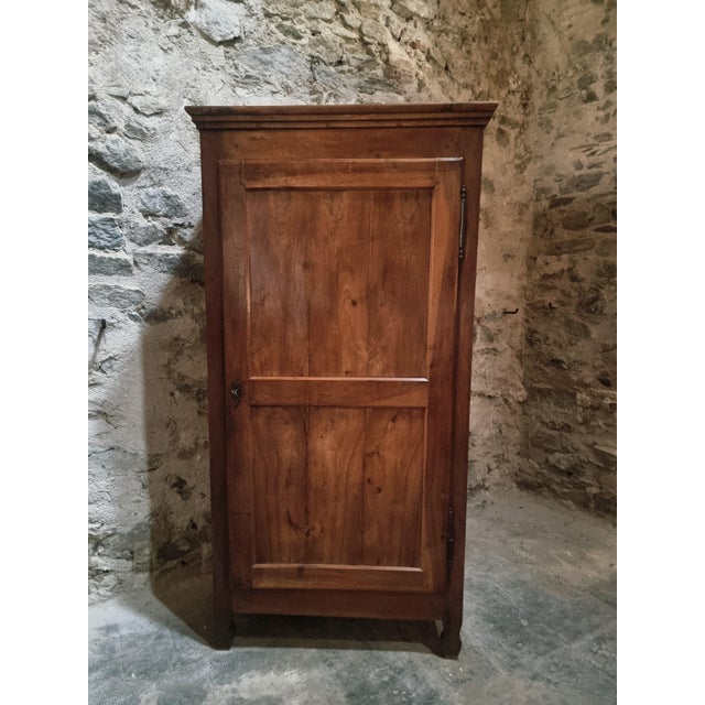 Antique French Cherrywood Bonnetière Linen Cabinet For Sale - Image 11 of 18
