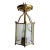 Hexagonal Beveled Glass Brass Lantern, Flush Mount For Sale