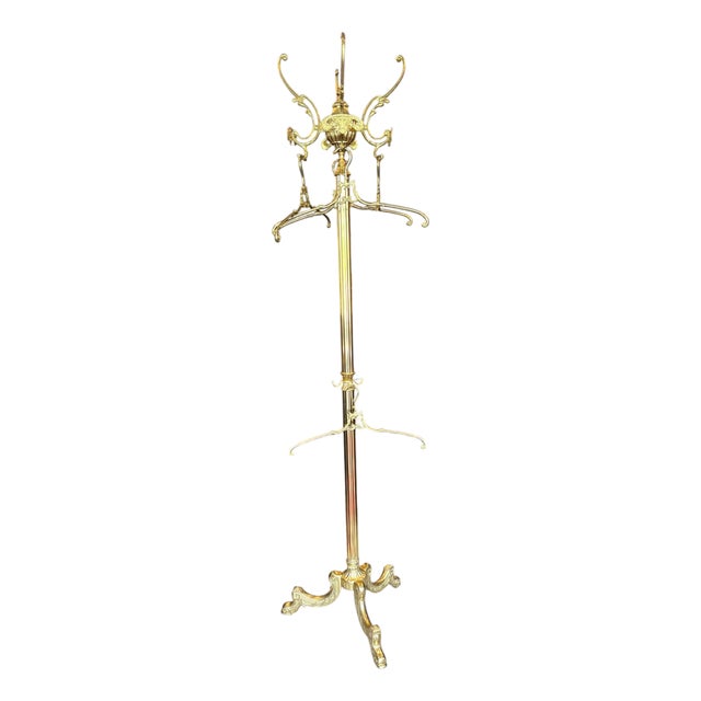 Vintage Brass Coat Rack, 1960s For Sale