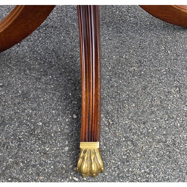 Schmieg & Kotzian English Regency Revival Figured Walnut Oval Extension Dining Table, Circa 1950 For Sale In Washington DC - Image 6 of 15