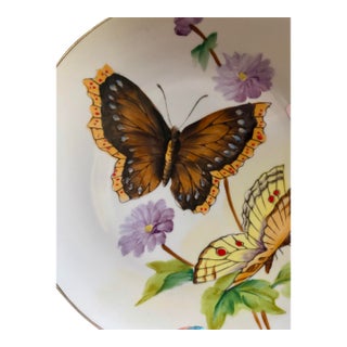 Antique Ceramic Plates by Neiman Marcus Butterfly Collection - Set of 2 For Sale