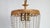 Gold Brass Lead Crystal Pearl Three Lights Chandelier, 1960s For Sale - Image 8 of 11
