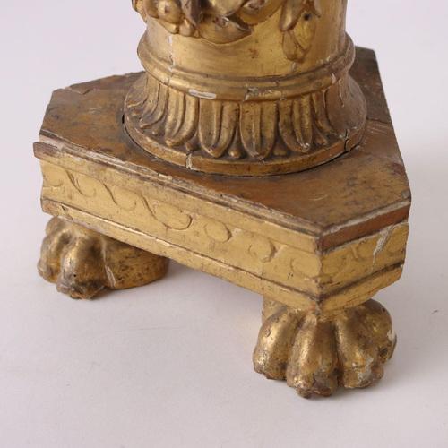 Brown Empire Torchers in Carved and Gilded Wood For Sale - Image 8 of 10