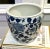 Early 21st Century Vintage Blue Floral Planter For Sale - Image 5 of 7