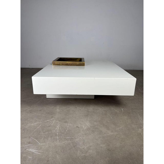 Low Table with Copper Drink Holder, 1960s For Sale - Image 4 of 15