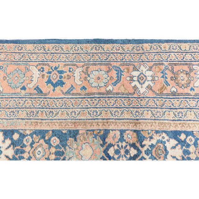 Authentic 19th Century Persian Sultanabad Handmade Wool Rug For Sale In New York - Image 6 of 11