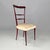 Italian Modern Red Lacquered Wooden Chairs with Ivory White Fabric, 1970s, Set of 4 For Sale - Image 3 of 18