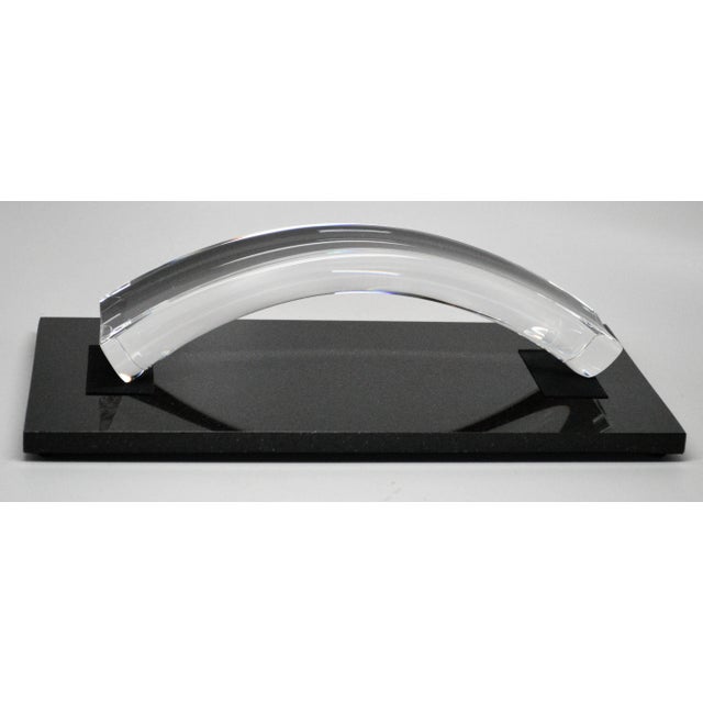 Steuben Crystal Robert Cassetti Signed Partners Gift Crystal Granite Sculpture For Sale In Cincinnati - Image 6 of 6