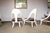 White 1990s Vintage Spoon Back Slipper Chairs After Michael Taylor for Baker- Set of 4 For Sale - Image 8 of 9