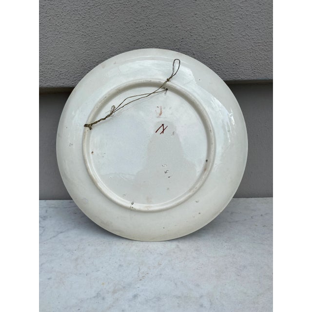 Late 19th Century 19th Century French Majolica Apples Fives Lille Platter For Sale - Image 5 of 6