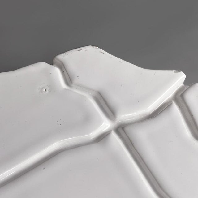 Italian Modern Glossy White Ceramic Side Table by Roberto Faccioli, 1995 For Sale - Image 12 of 14