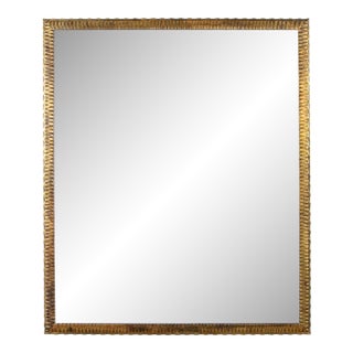 French Art Deco Bronze Wall Mirror in the Style of Edgar Brandt, 1920's For Sale