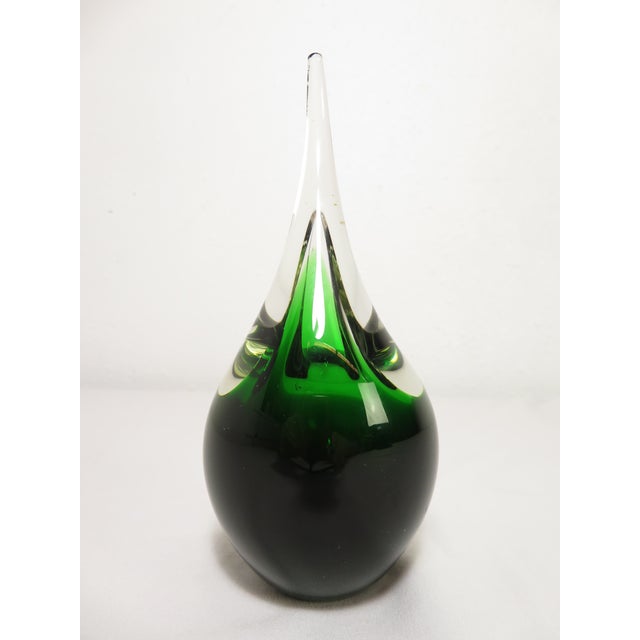 Vintage Signed 1958 Holmegaard Per Lutken Orchid Flamingo Vase ~ Mid Century Modern Studio Art Glass For Sale - Image 12 of 13