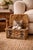 Early 20th century English wicker hamper with hand woven construction and attached lid, featuring painted initials "PB"...