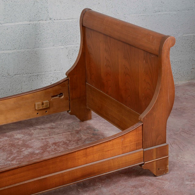 Vintage Empire Boat-Shaped Bed in Wood For Sale - Image 16 of 18