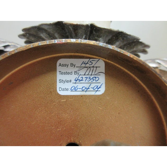 1990s Fine Art Lamp French Regency Gold Metal Filigree Lamp Wall Sconce Pole Lamp A For Sale - Image 13 of 13