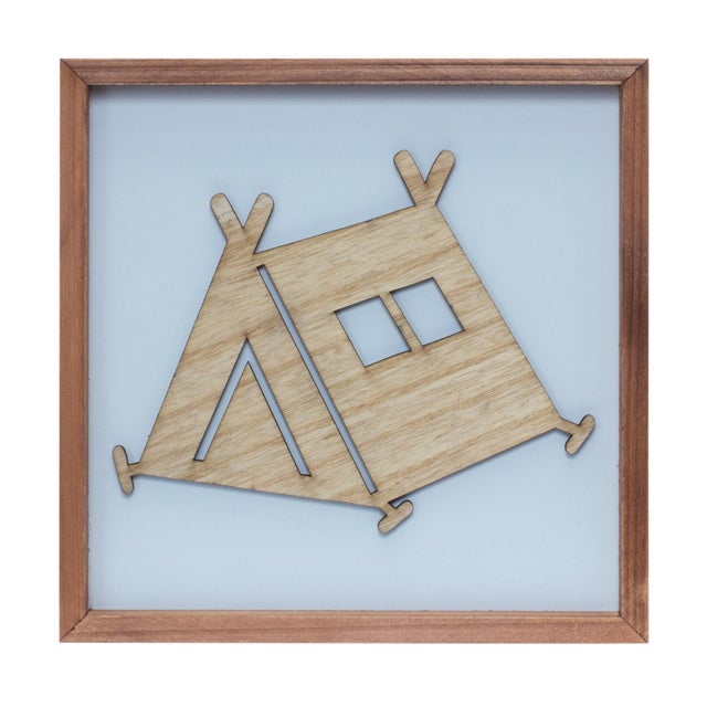 Rustic Wood Adventure Wall Frames (Set of 3) For Sale - Image 3 of 4
