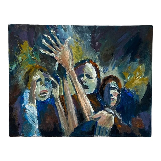 Figurative Study of 3 People, Mid Century For Sale