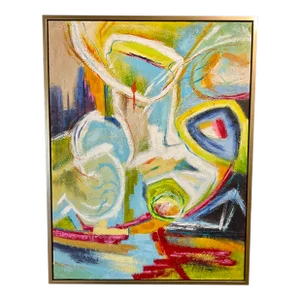 Abstract Modern Multi-Color Neon Original Painting