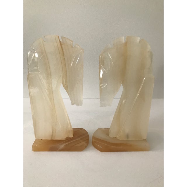 White Onyx Horse Head Bookends A Pair Chairish