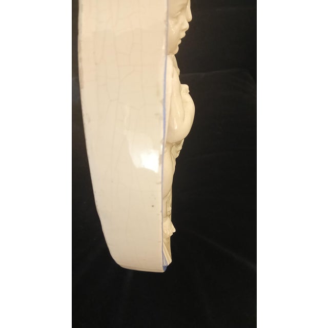 Blue Madonna with Child and Angels in Polychrome Ceramic from Saca Sesto Fiorentino, Italy, 1940s For Sale - Image 8 of 18