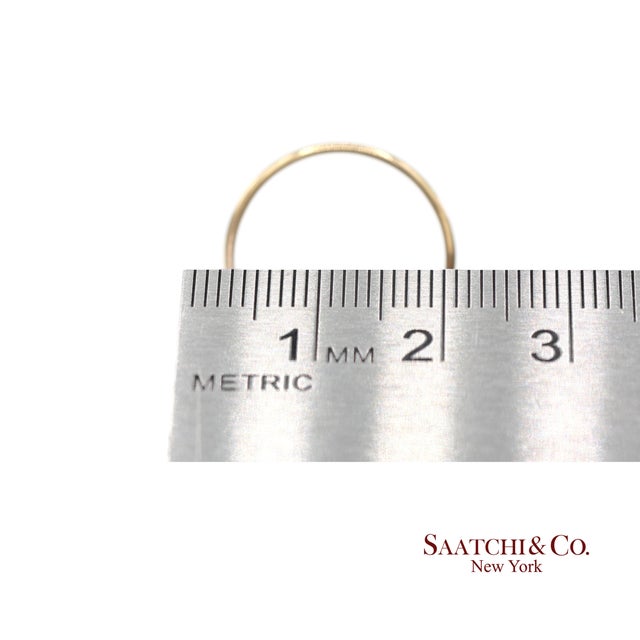 Metal 18k(750) Solid Yellow Gold Band Ring, Size 7.25 For Sale - Image 7 of 8