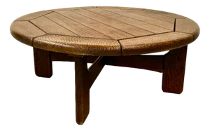 Vintage Danish Brutalist Coffee Table in Oak, 1960s