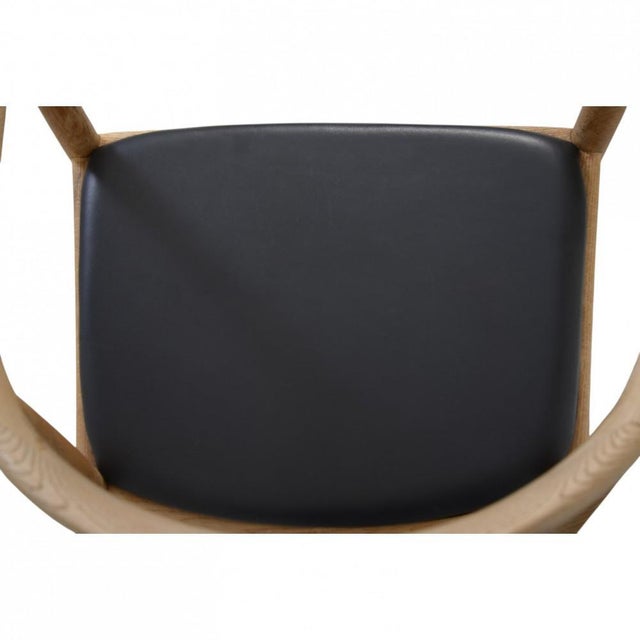 Wood JH503 The Chair in Oak and Black Leather by Hans Wegner, 1960s For Sale - Image 7 of 18