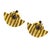 Contemporary Abundance Honey Bee Sapphire & Gold Chunky Earrings, A Pair For Sale - Image 3 of 6
