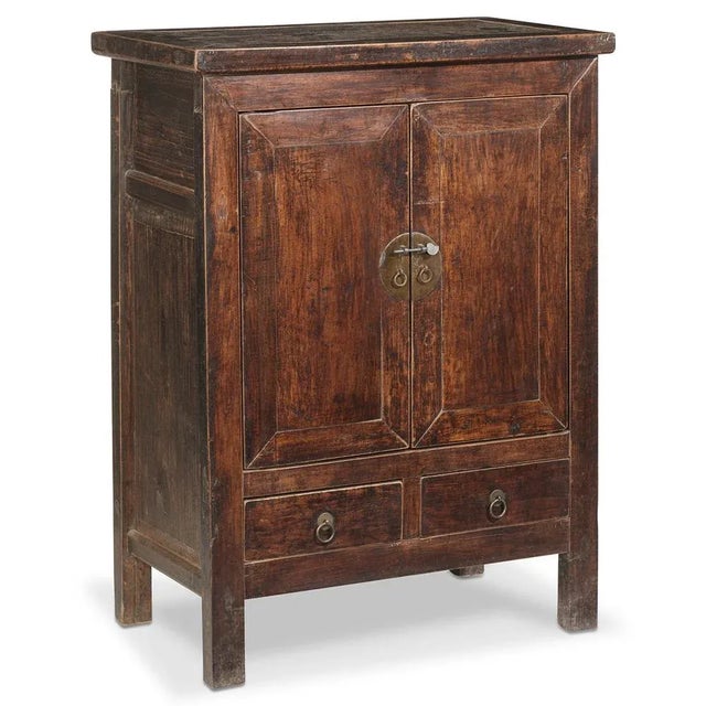 Chinese Walnut Storage Cabinet For Sale - Image 13 of 13