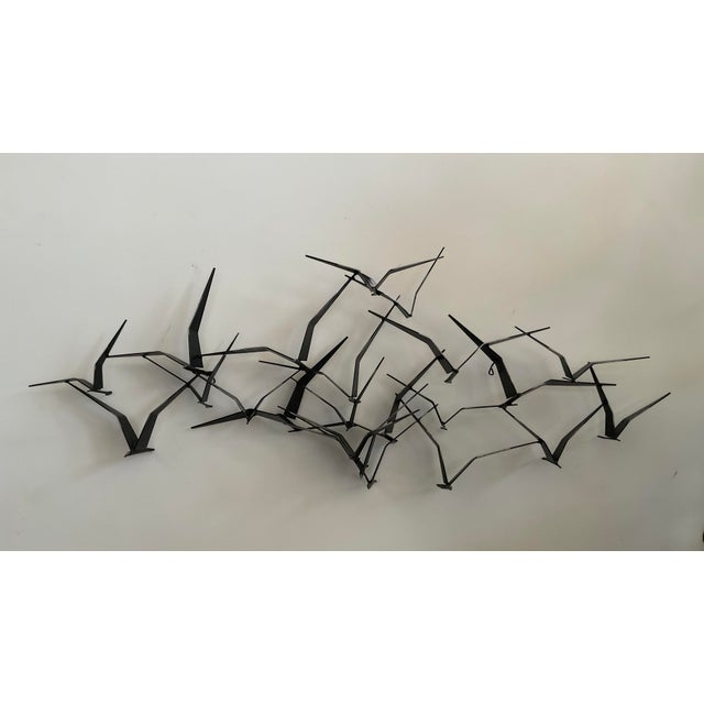 Mid-Century Modern C. Jeré "Flying Birds" Metal Wall Sculpture (1961) For Sale In Raleigh - Image 6 of 18
