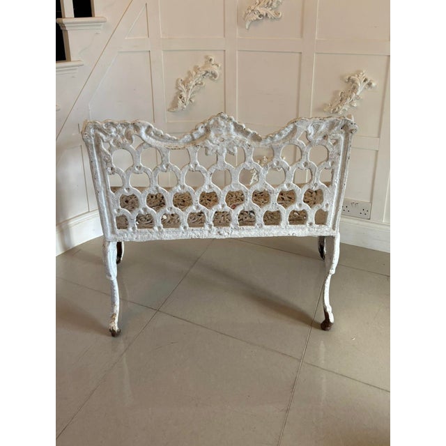 Mid 19th Century Antique Victorian Ornate Garden Seat in Cast Iron, 1850 For Sale - Image 5 of 12