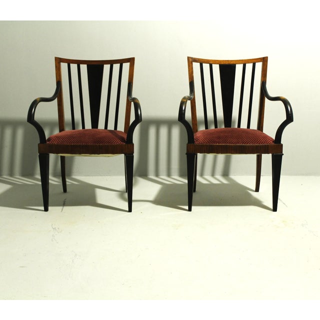 Wood Set of Large Art Deco Palace Armchairs, 1920 For Sale - Image 7 of 16