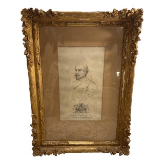 Portrait of the Count of Longueval, 1894, Artwork on Paper, Framed For Sale