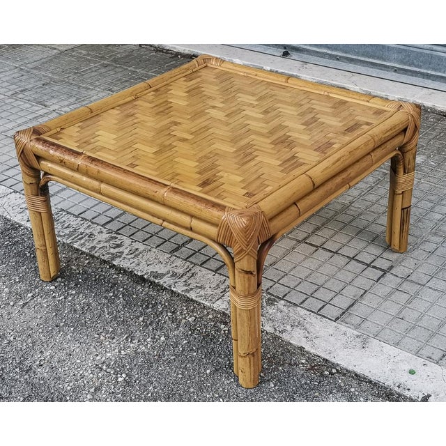 Low Bamboo Coffee Table, 1960s For Sale - Image 15 of 18