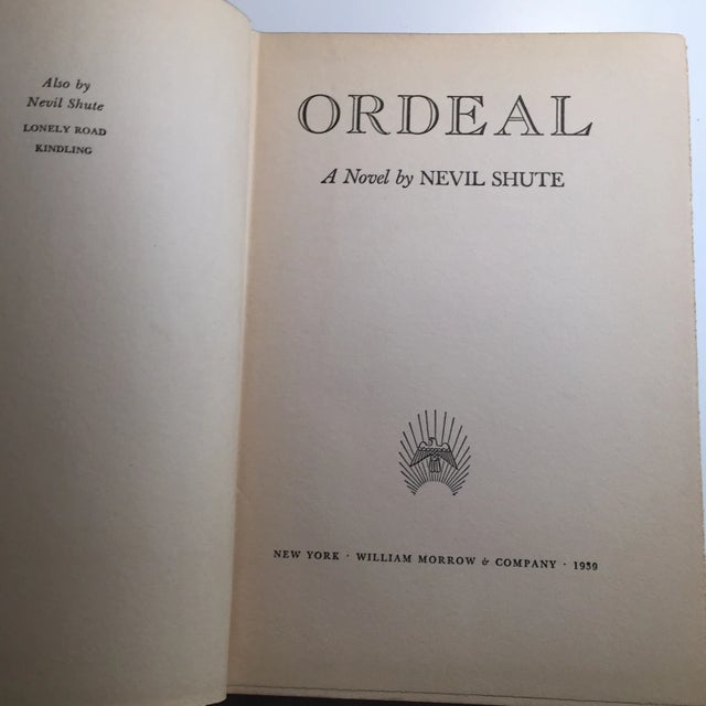 English 1939 Nevil Shute First Edition "Ordeal" Book For Sale - Image 3 of 8