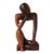 Mid-Century Abstract Modern Hand-Carved Thinking Figural Sculpture For Sale