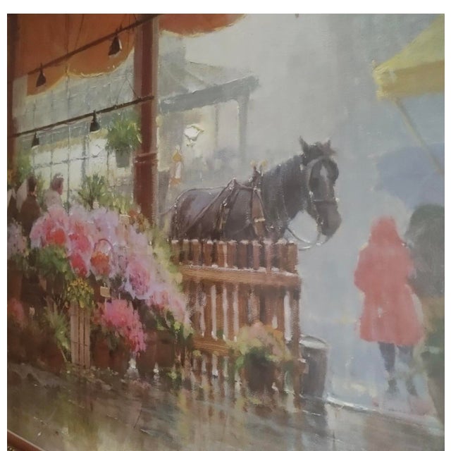 Realism 1990s G. Harvey "Pike Place Public Market" Large Signed Litho Framed #128/1950 W/ Coa For Sale - Image 3 of 12