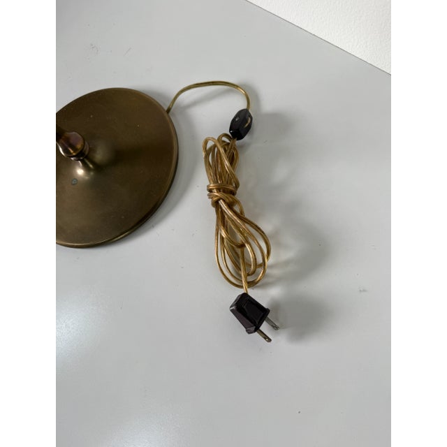 1980s Vintage Chapman Brass Table Lamp With Asian-Inspired Finial For Sale - Image 10 of 12