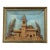 Antique Hand Carved Folk Art Cork Diorama With Abandoned Church With Trees For Sale