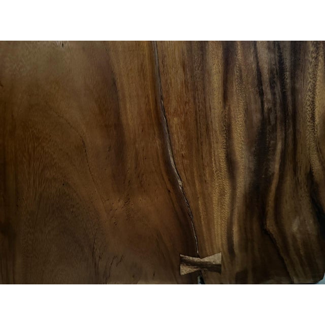 Andrianna Shamaris Minimalist Suar Wood Console Table For Sale - Image 14 of 18