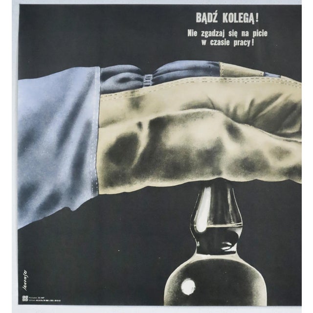 Date: 1980s Size: 26.75 x 18.5 inches Artist: Witold Janowski About Polish Sobriety poster: Work from the 1980s provides...