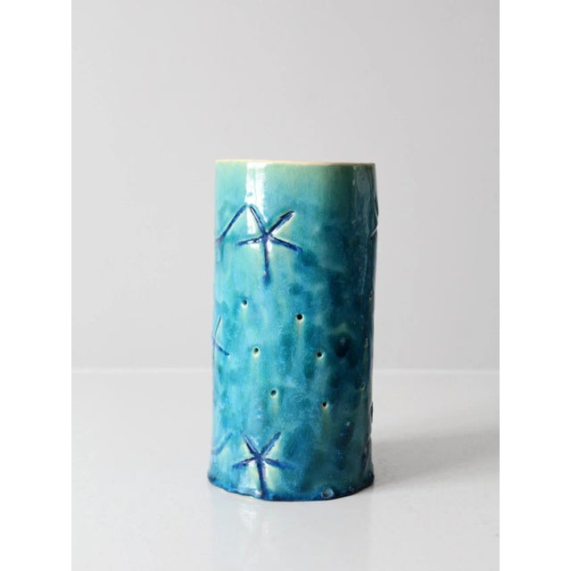 Contemporary Vintage Signed Studio Pottery Vase For Sale - Image 3 of 9
