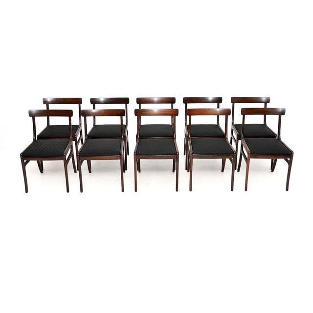 Mid-Century Modern Vintage Danish Dining Chairs by Ole Wanscher, 1960, Set of 10 For Sale - Image 3 of 11