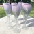 Glass Late 20th Century Art Nouveau Hand Painted Watercolor Frosted Wine Glasses by Reuven - Set of 8 For Sale - Image 7 of 10